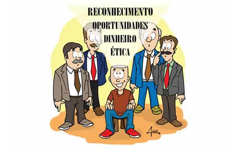 Ed.22 - Matéria: A expectativa dos jovens pernambucanos sobre o mercado de trabalho - Ilustração Acioli